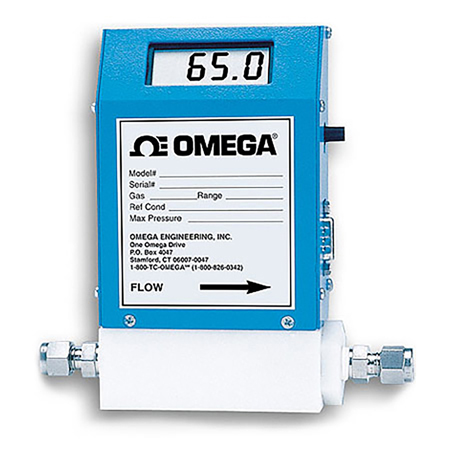 OMEGA奥米佳 FMA-A2000系列气体质量流量计和控制器 可选配一体式显示屏，用于测量洁净气体