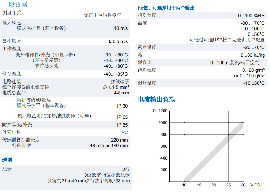 盖加美Galltec+mela D系列 DK风管型 温湿度变送器参数