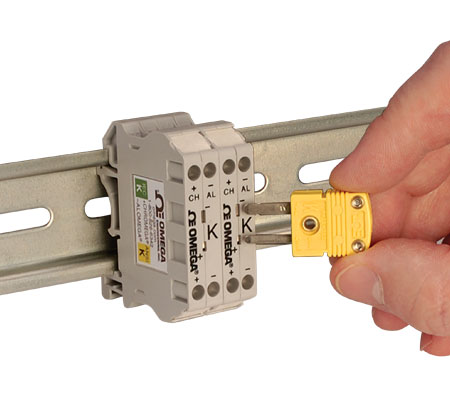 OMEGA奥米佳 DRTB系列热电偶接线端子 可安装于DIN导轨，方便进行检查和故障排除