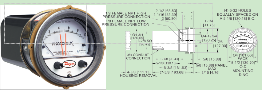 DWYER A3000系列  差压开关/表参数